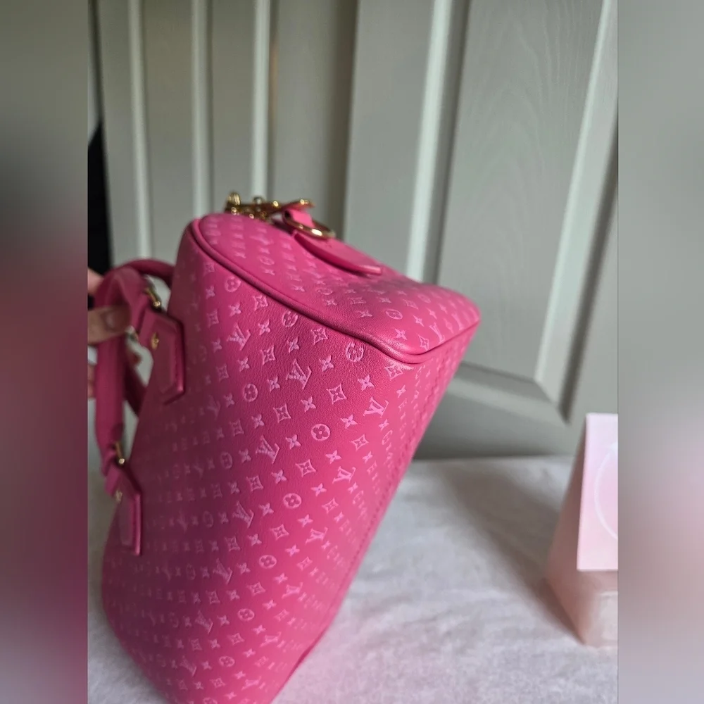 Louis Vuitton Speedy Bandoulière 20 Nanogram Hot Pink Calf Leather Bag